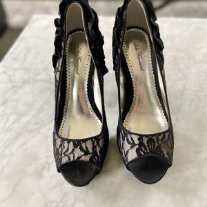 Black lace heels. 3.5 inch heel 8.5 in women’s